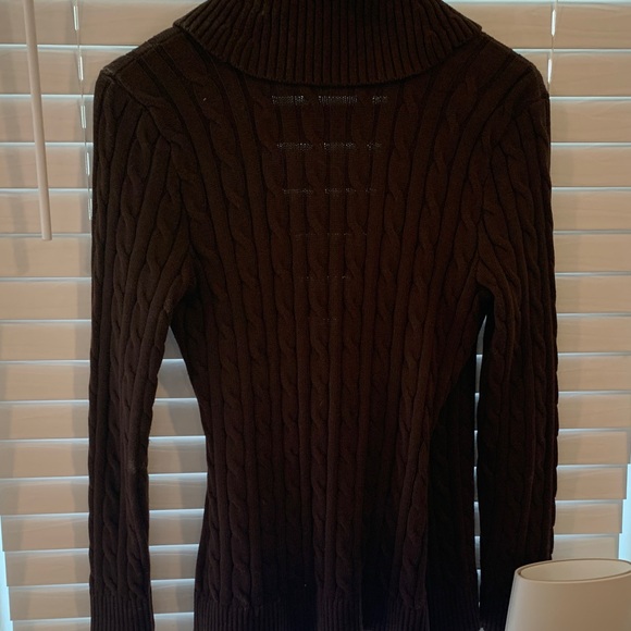 Lauren Ralph Lauren Dark Brown Belted Cardigan - Picture 3 of 7